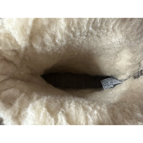 Bearpaw Ankle Boots Women’s Size 8 Cow Suede Wool Blend Lining Brown Knit - Picture 7 of 9